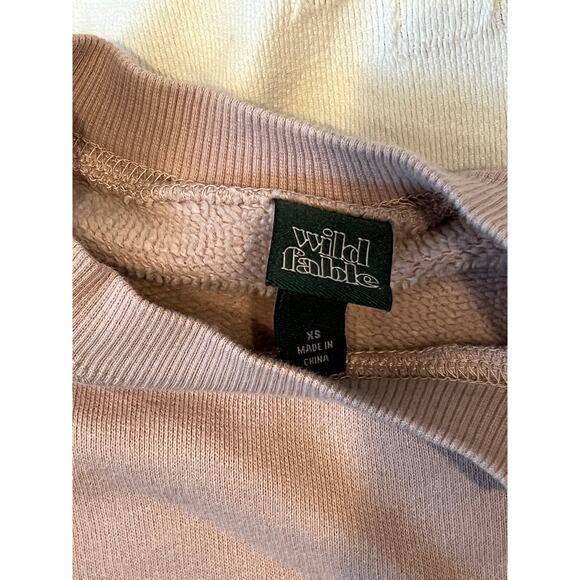 Wild Fable Pink West Coast Cali Crew Sweat Set Womans XS - Picture 5 of 6